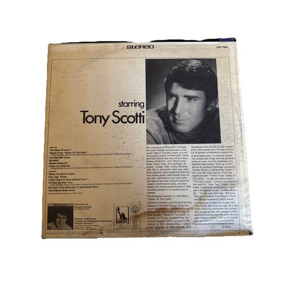 Starring TONY SCOTTI (1968) SEALED LP Liberty Pop Ballad Oldies New - Picture 2 of 2
